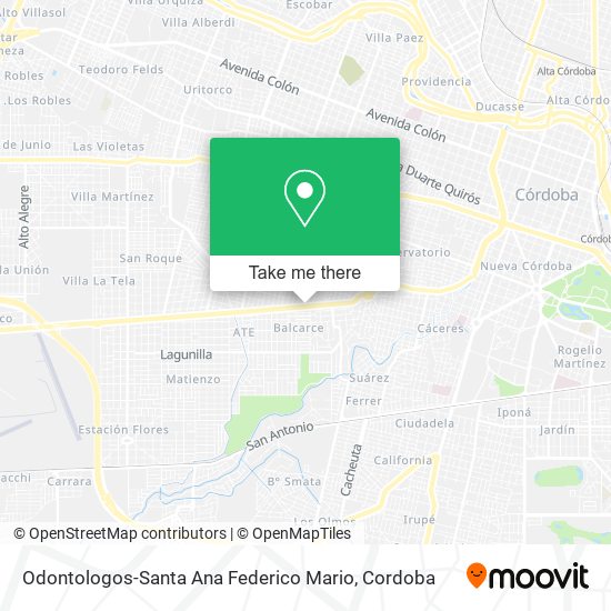 Odontologos-Santa Ana Federico Mario map