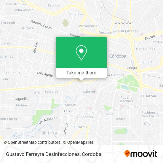 Mapa de Gustavo Ferreyra Desinfecciones