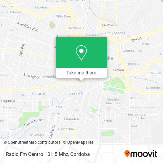 Mapa de Radio Fm Centro 101.5 Mhz