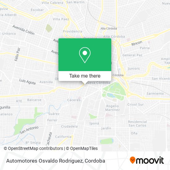 Mapa de Automotores Osvaldo Rodriguez