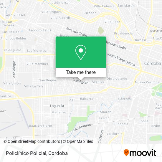 Policlínico Policial map