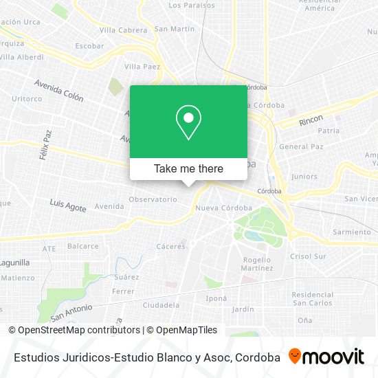 Estudios Juridicos-Estudio Blanco y Asoc map