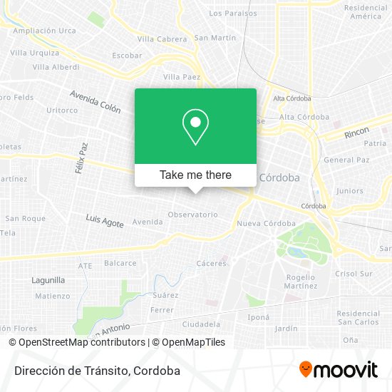 Mapa de Dirección de Tránsito