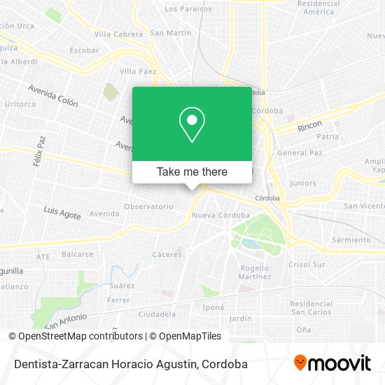 Mapa de Dentista-Zarracan Horacio Agustin