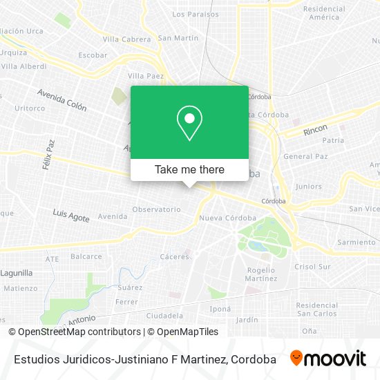 Estudios Juridicos-Justiniano F Martinez map