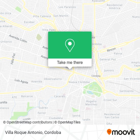 Mapa de Villa Roque Antonio