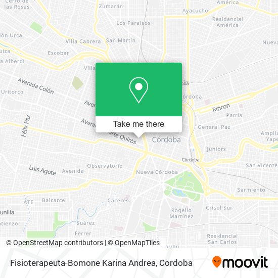 Fisioterapeuta-Bomone Karina Andrea map