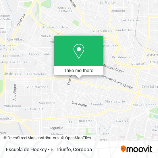 Escuela de Hockey - El Triunfo map