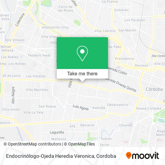 Mapa de Endocrinólogo-Ojeda Heredia Veronica