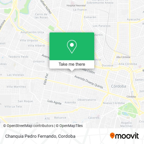 Chanquia Pedro Fernando map