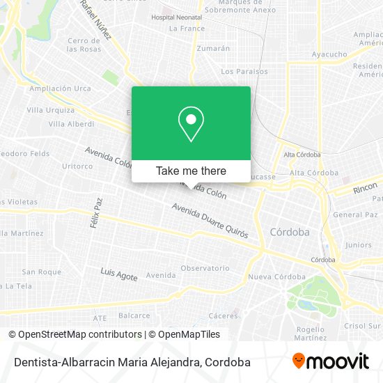 Dentista-Albarracin Maria Alejandra map