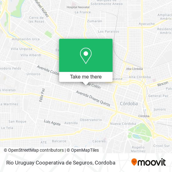 Rio Uruguay Cooperativa de Seguros map