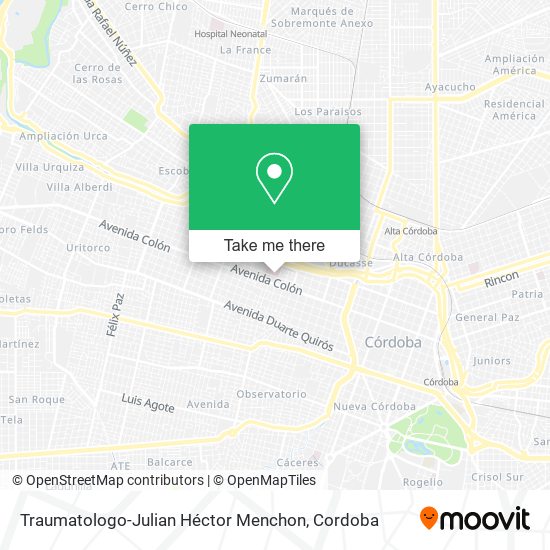 Traumatologo-Julian Héctor Menchon map