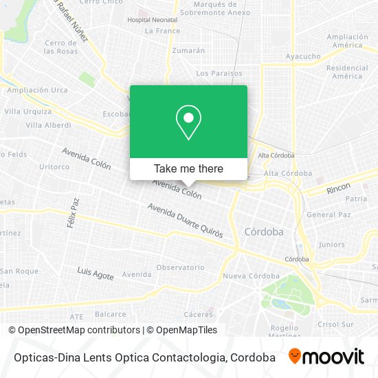 Opticas-Dina Lents Optica Contactologia map