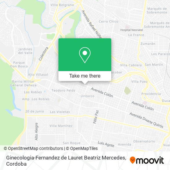 Ginecologia-Fernandez de Lauret Beatriz Mercedes map