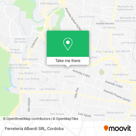 Mapa de Ferreteria Alberdi SRL