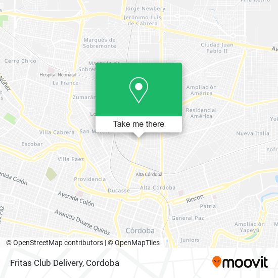 Fritas Club Delivery map