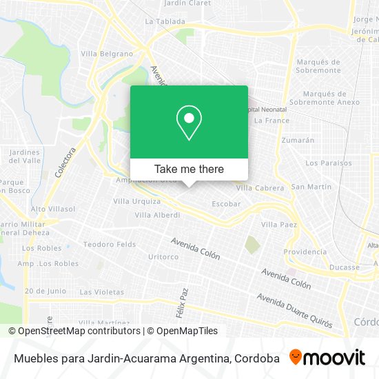 Muebles para Jardin-Acuarama Argentina map
