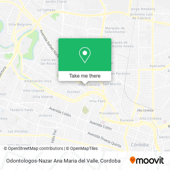 Odontologos-Nazar Ana Maria del Valle map