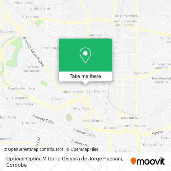 Opticas-Optica Vittorio Gissara de Jorge Paesani map