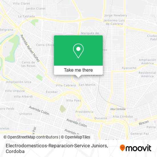 Mapa de Electrodomesticos-Reparacion-Service Juniors