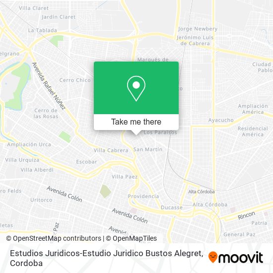 Mapa de Estudios Juridicos-Estudio Juridico Bustos Alegret