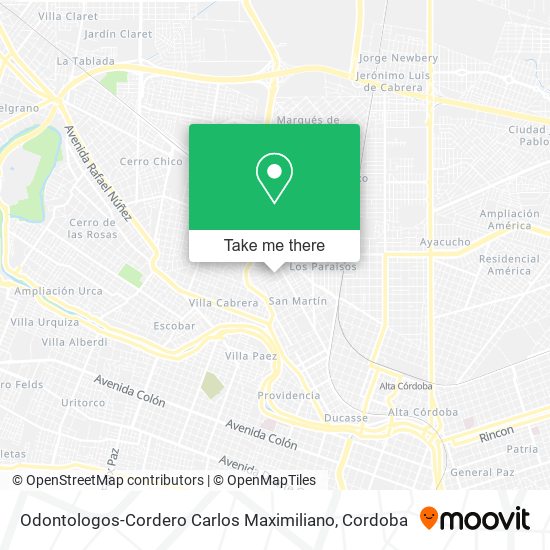 Odontologos-Cordero Carlos Maximiliano map