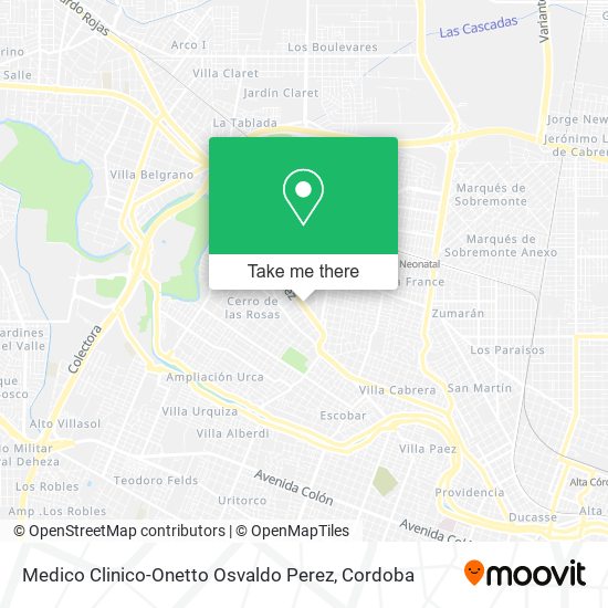 Mapa de Medico Clinico-Onetto Osvaldo Perez