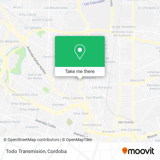 Todo Transmisión map