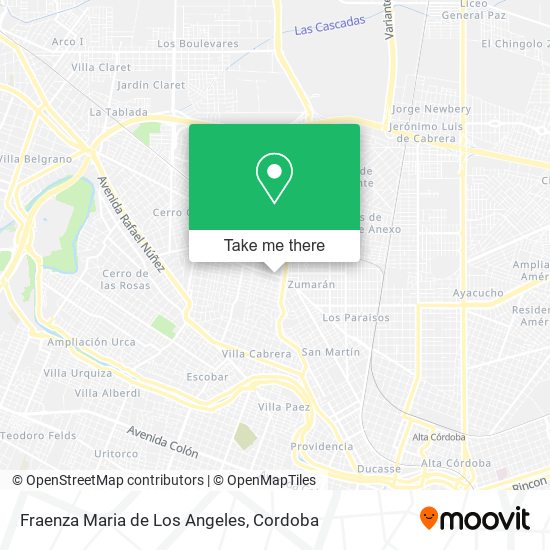 Fraenza Maria de Los Angeles map