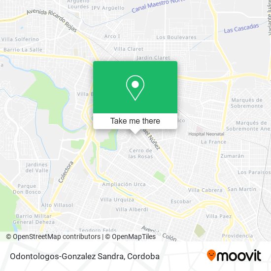 Odontologos-Gonzalez Sandra map