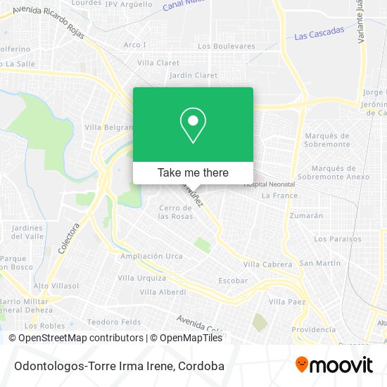 Odontologos-Torre Irma Irene map