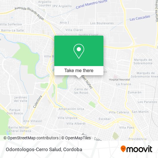 Odontologos-Cerro Salud map