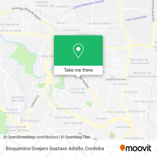 Mapa de Bioquímico-Ovejero Gustavo Adolfo