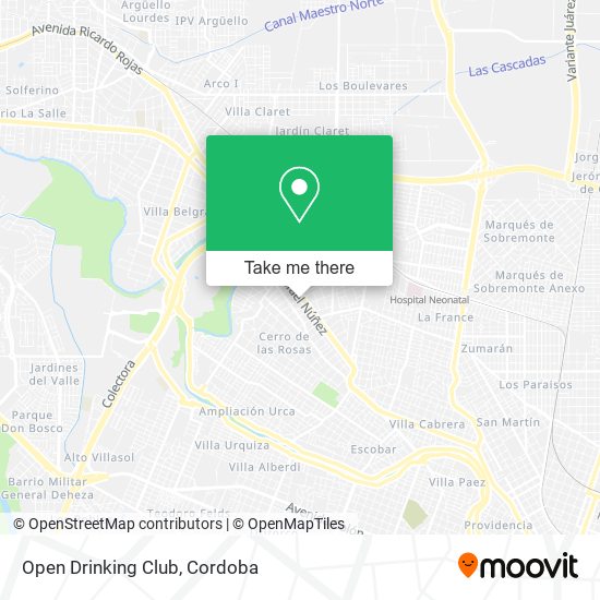 Open Drinking Club map