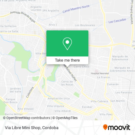 Mapa de Via Libre Mini Shop