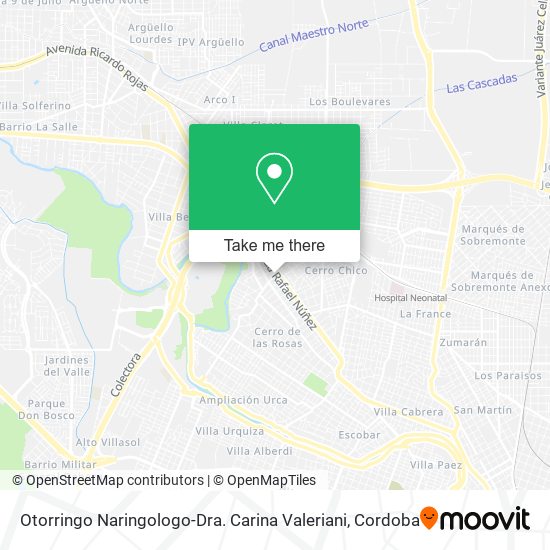 Otorringo Naringologo-Dra. Carina Valeriani map