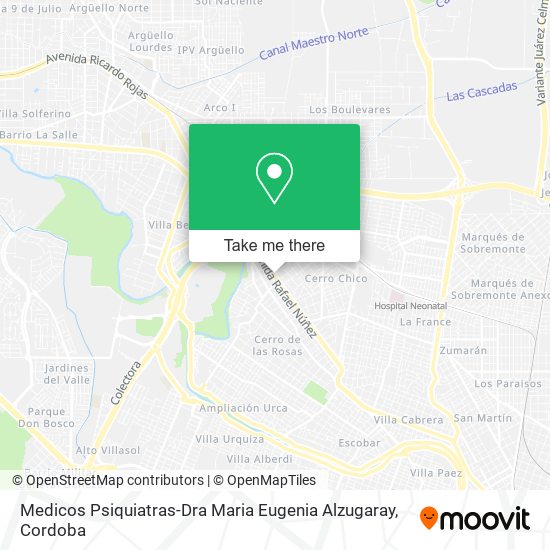 Medicos Psiquiatras-Dra Maria Eugenia Alzugaray map