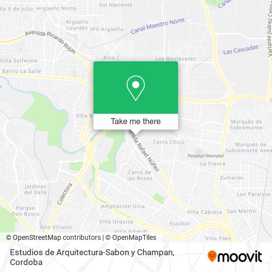 Estudios de Arquitectura-Sabon y Champan map
