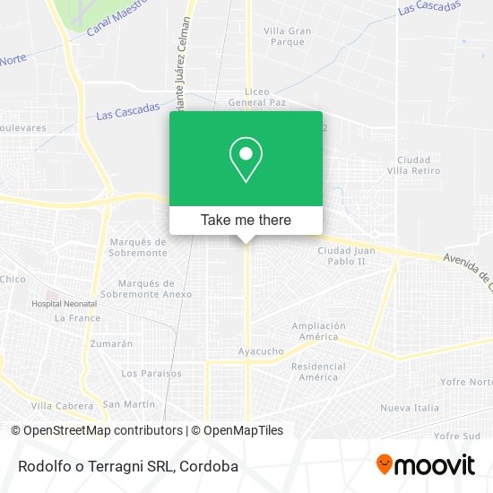 Rodolfo o Terragni SRL map