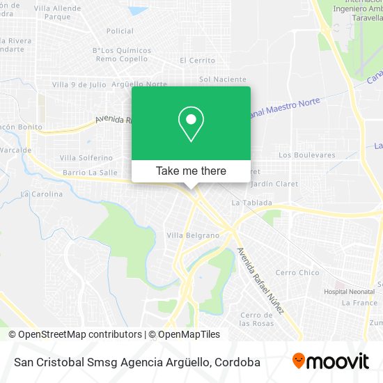 San Cristobal Smsg Agencia Argüello map