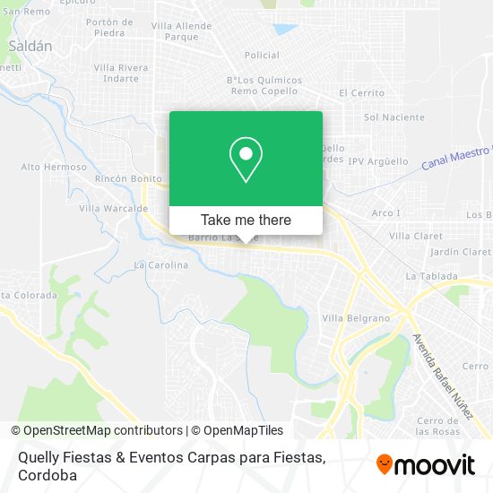 Quelly Fiestas & Eventos Carpas para Fiestas map