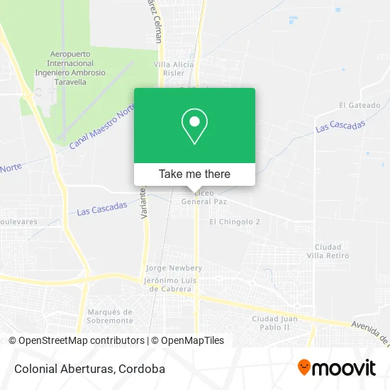 Colonial Aberturas map