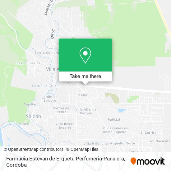 Mapa de Farmacia Estevan de Ergueta Perfumeria-Pañalera