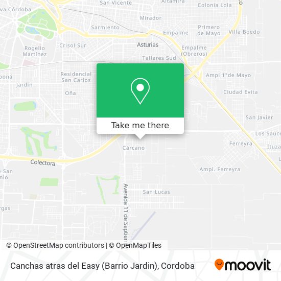 Canchas atras del Easy (Barrio Jardin) map