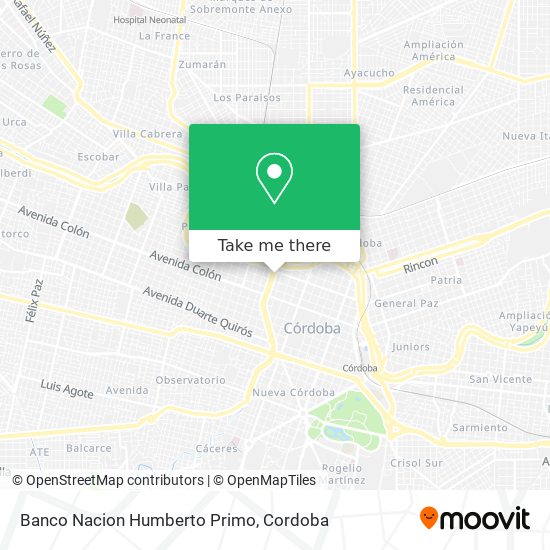 Banco Nacion Humberto Primo map