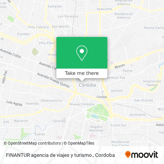 FINANTUR  agencia de viajes y turismo. map