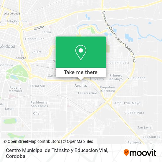 Mapa de Centro Municipal de Tránsito y Educación Vial