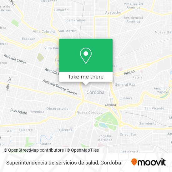 Superintendencia de servicios de salud map