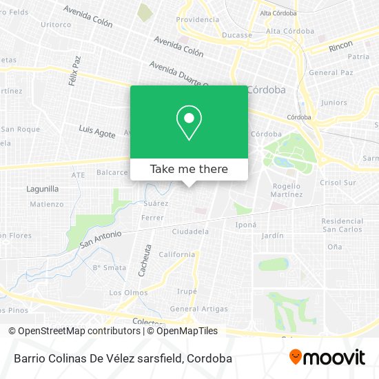 Barrio Colinas De Vélez sarsfield map
